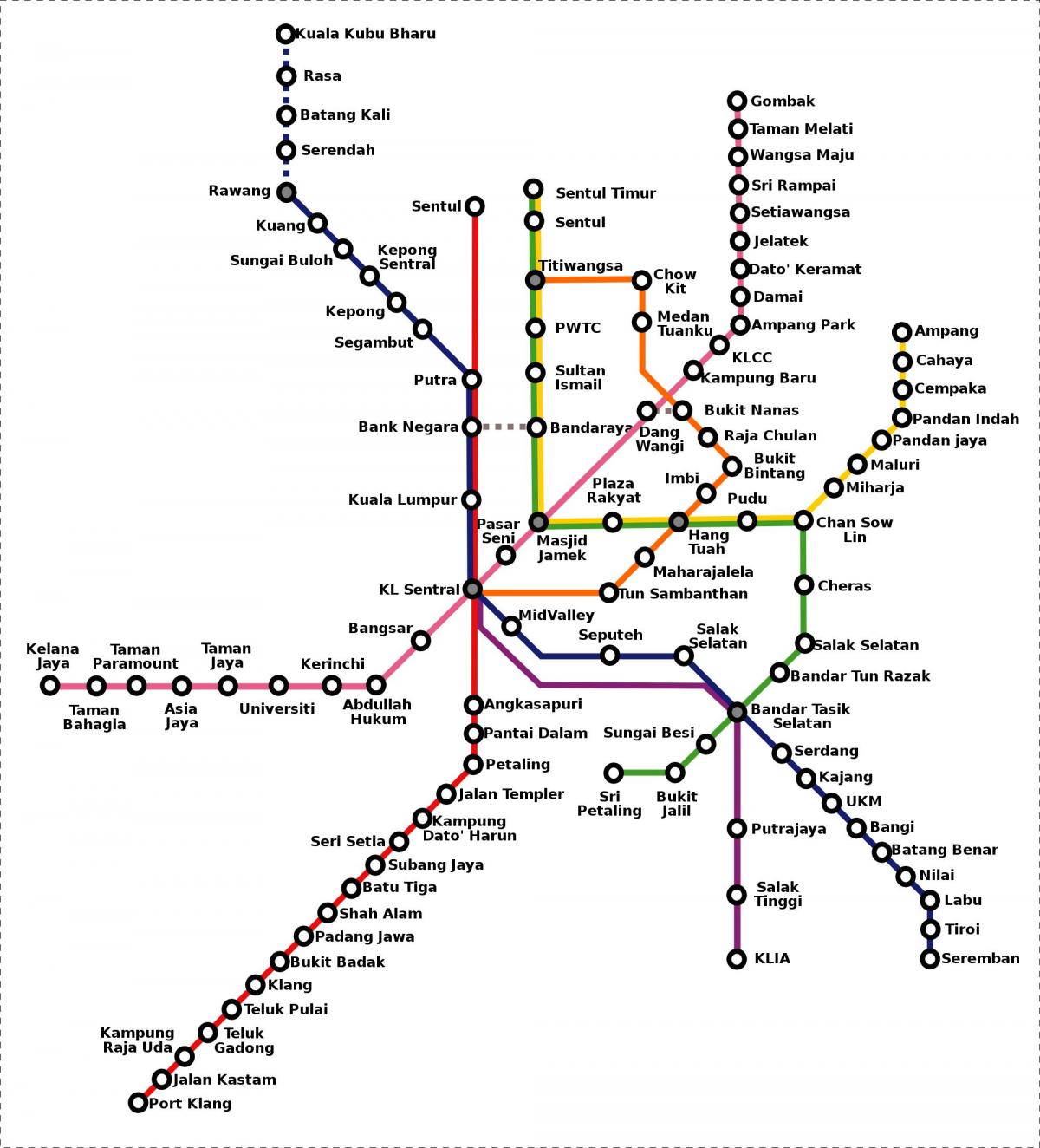 malaysia peta kereta bawah tanah