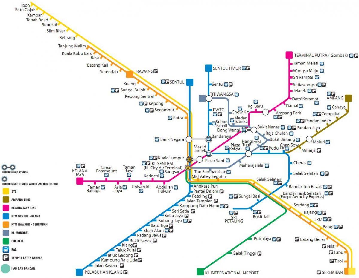 pengangkutan awam peta malaysia