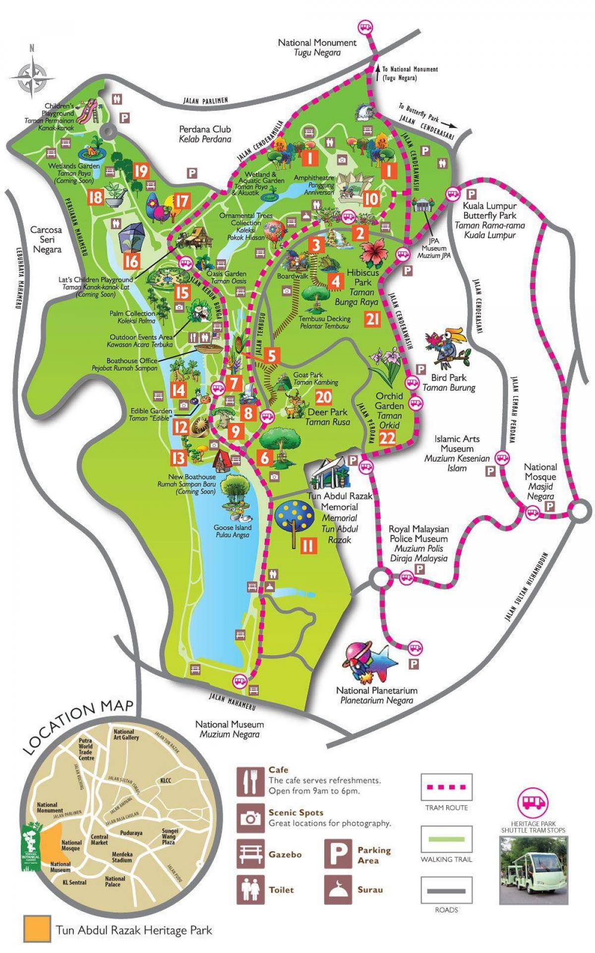 Peta perdana taman botanical