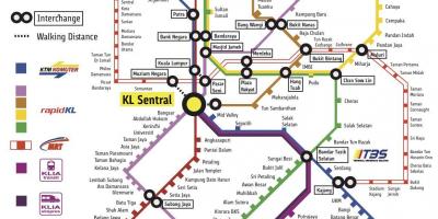 Stesen kereta api Kl sentral peta